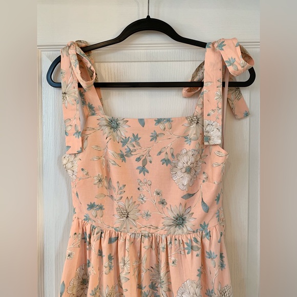 SOLD - Gal Meets Glam Makenna Floral Maxi Dress In Peach from Anthropologie - Picture 7 of 11